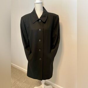 Vintage Forecaster of Boston Black Pure Wool Coat 3/4 Length – Women’s Size 14